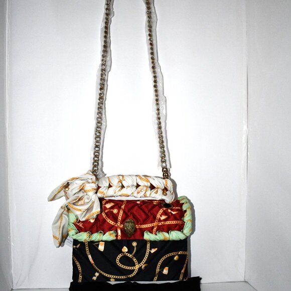 Kurt Geiger Kensington Quilted Nylon Scarf Handle Shoulder Satchel Bag #97990992 - Picture 4 of 9